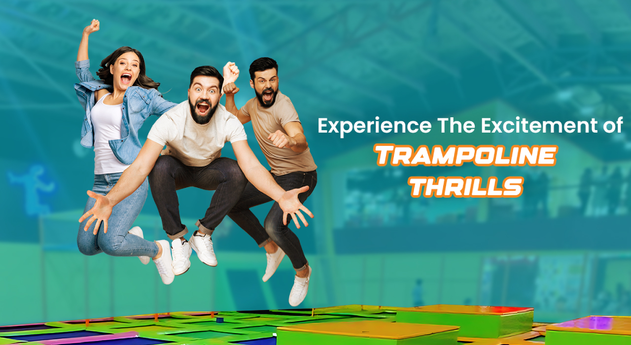 trampoline thrills banner